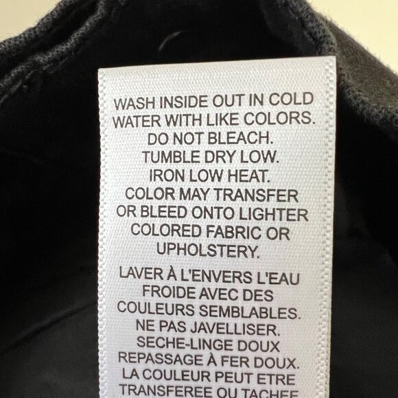 Frame Denim Womens Le High Skinny Jeans Blackfinn Black Raw Step Hem size 24 - Picture 13 of 16